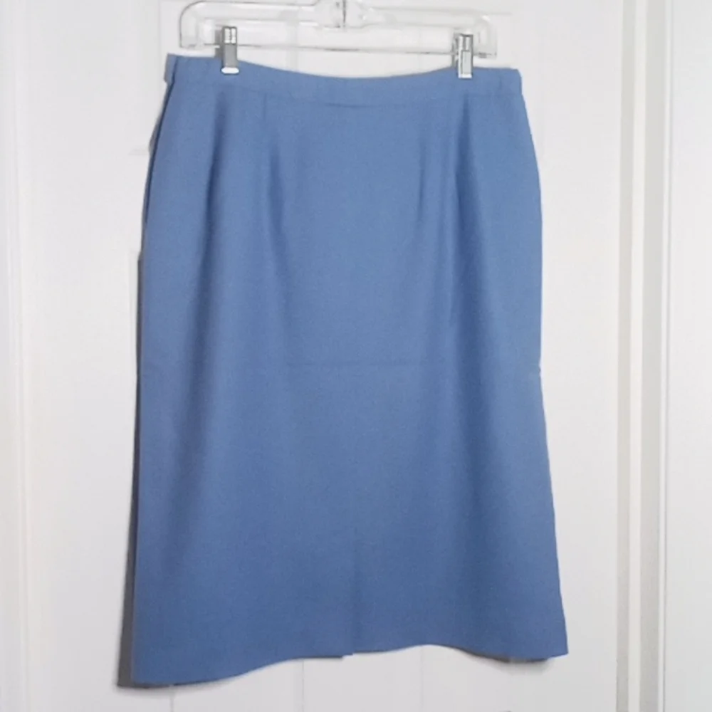 wool Pendleton straight skirt VTG 14 Blue